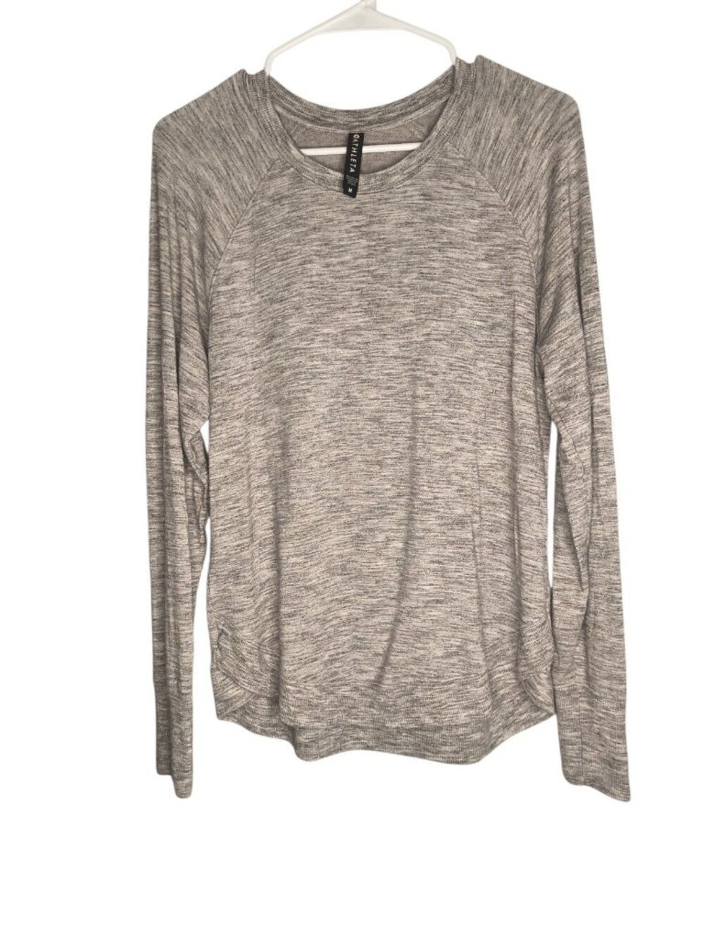 Athleta Women's Medium Mindset Relaxed Fit Sweatshirt Workout Grey Long sleeve